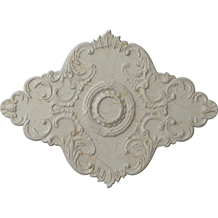 Ekena Millwork Piedmont Medallion (Canopies up to 6 1/2"), 67 1/8"W x 48 5/8"H x 1 7/8"P, Pot of Cream Crackle CM67PEPCC